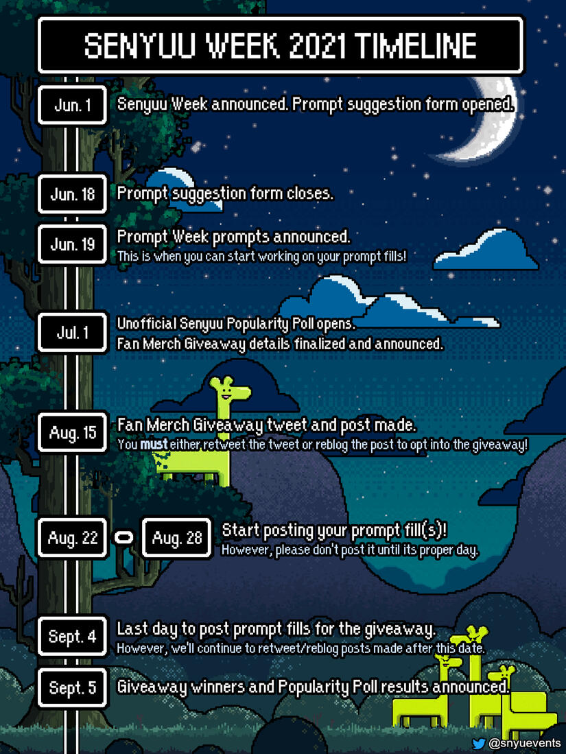 Senyuu Week 2021 Timeline